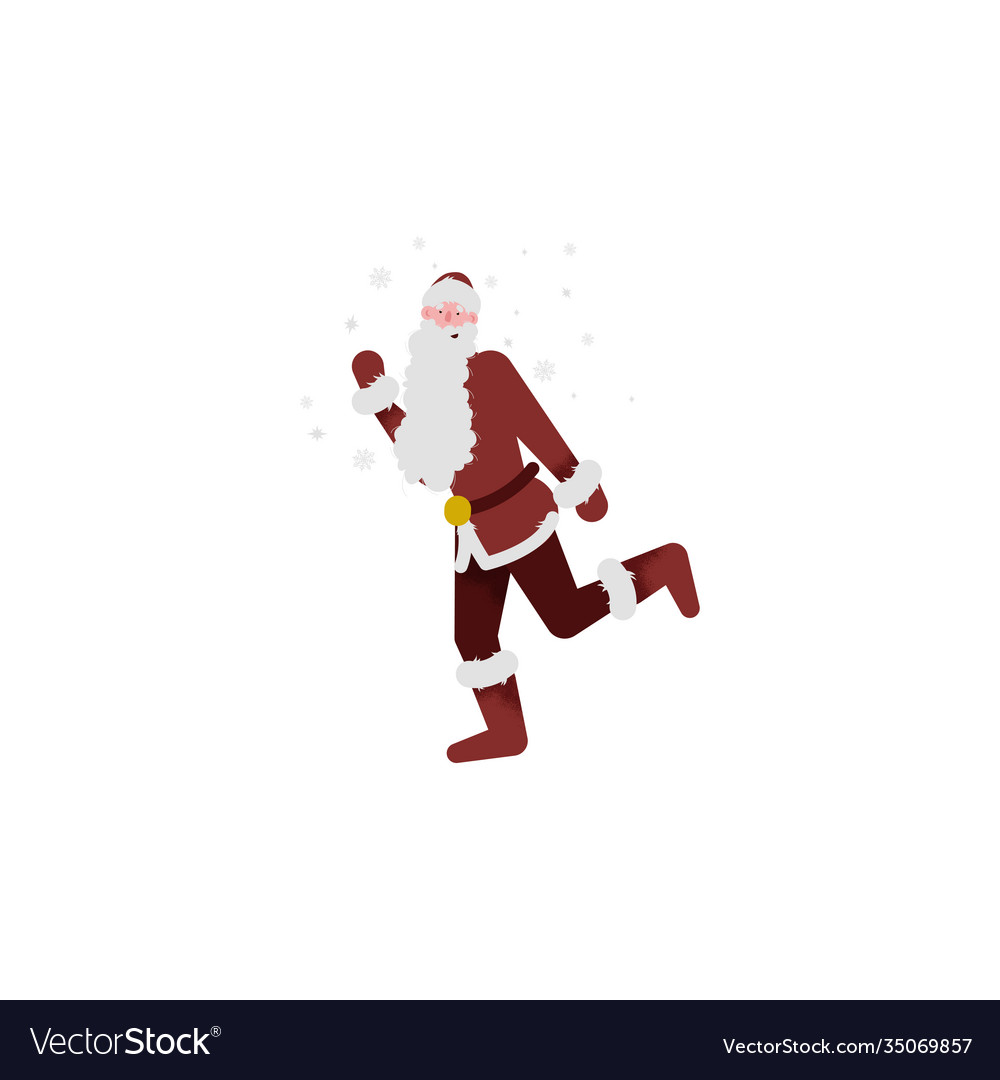 Santa claus with white beard and red coat