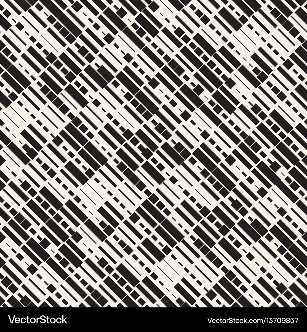 Seamless black and white irregular dash Royalty Free Vector