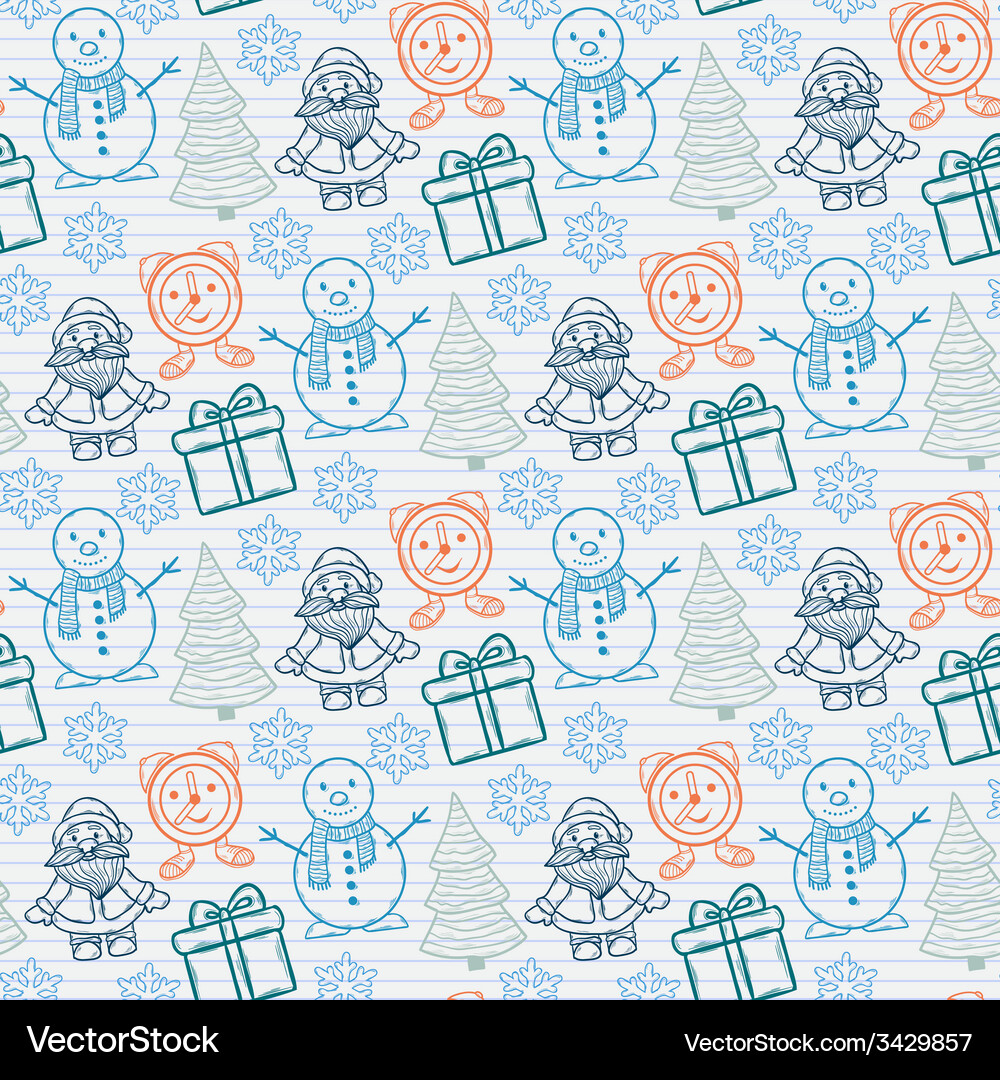 Seamless christmas pattern Royalty Free Vector Image