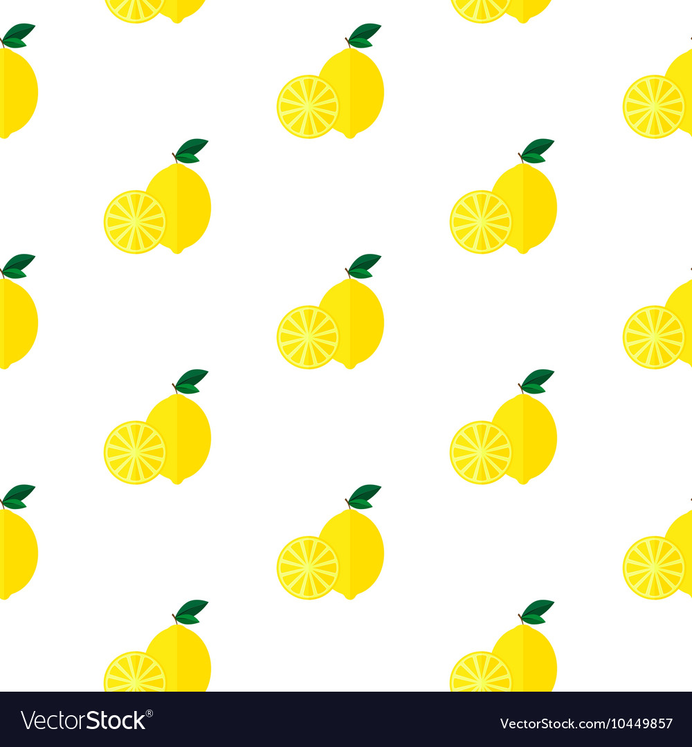 Seamless pattern with lemons