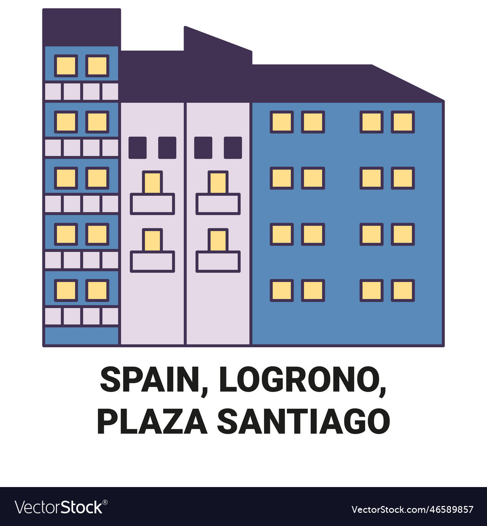 Spain logronoplaza santiago travel landmark Vector Image