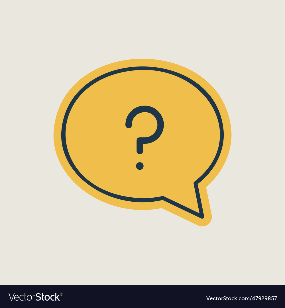 Speech bubble with question mark icon