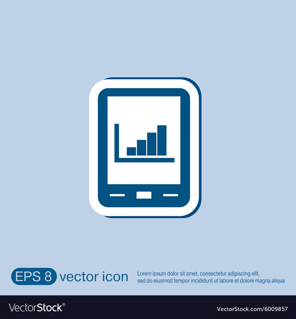 Tablet-Pad mit Diagramm