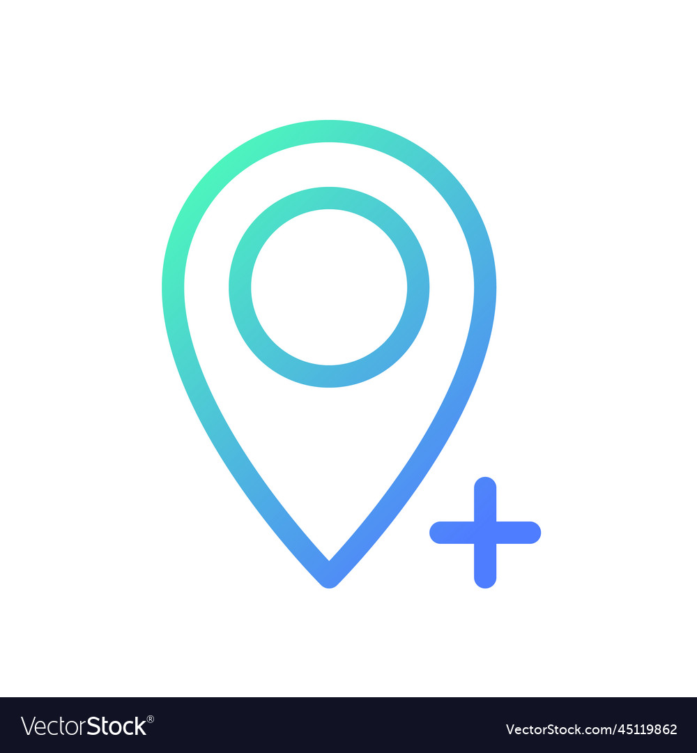 Add place to map pixel perfect gradient linear ui vector image Add place to map pixel perfect gradient linear ui