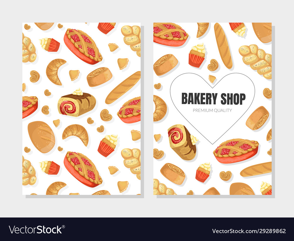 Bakery shop premium quality card template