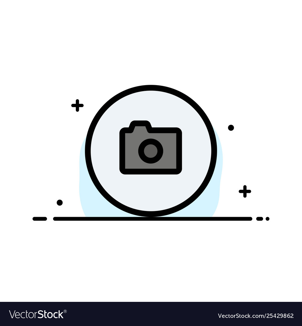 Camera image basic ui business flat line filled