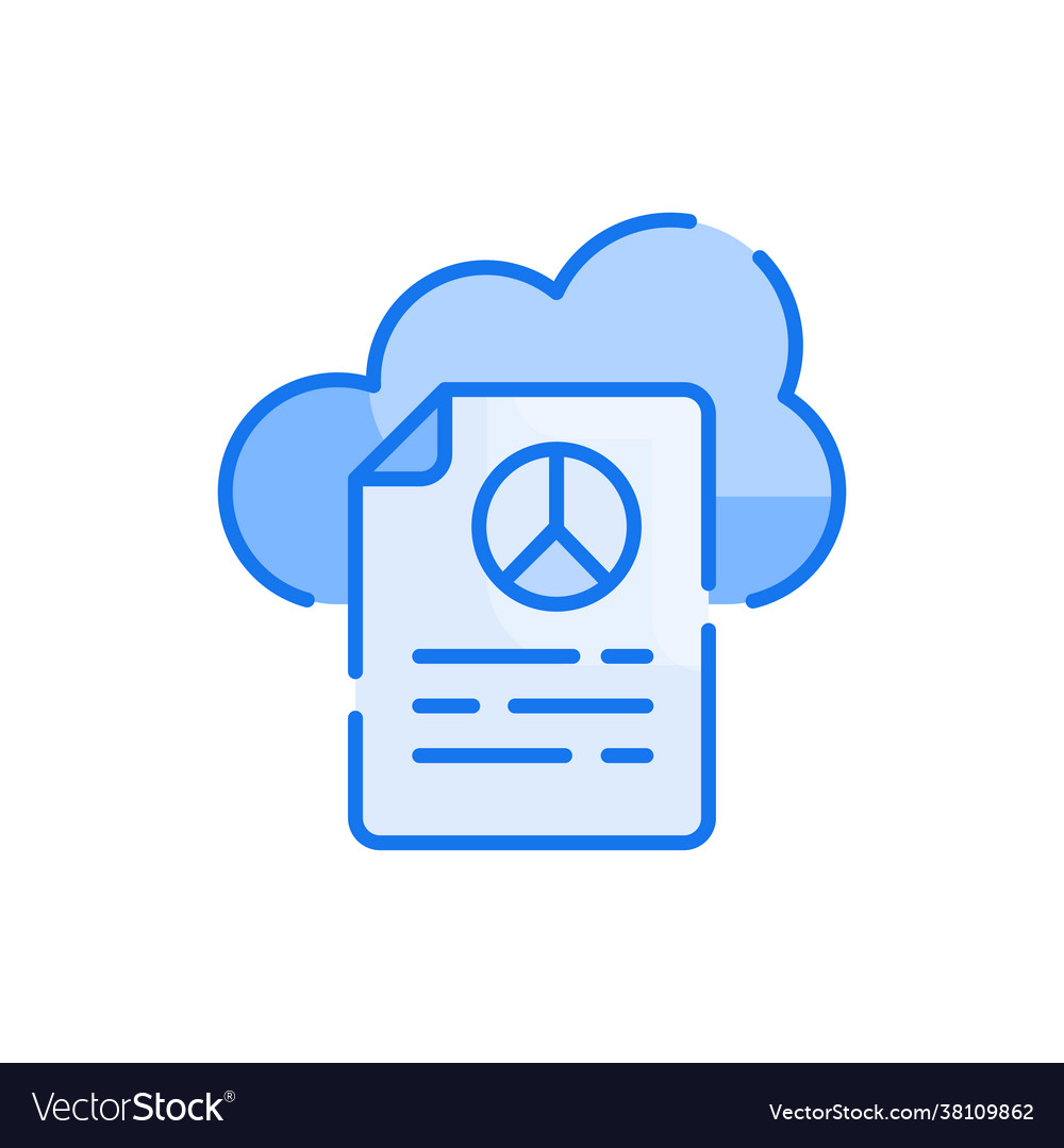 Cloud data analytics style Vector Image Cloud data analytics style