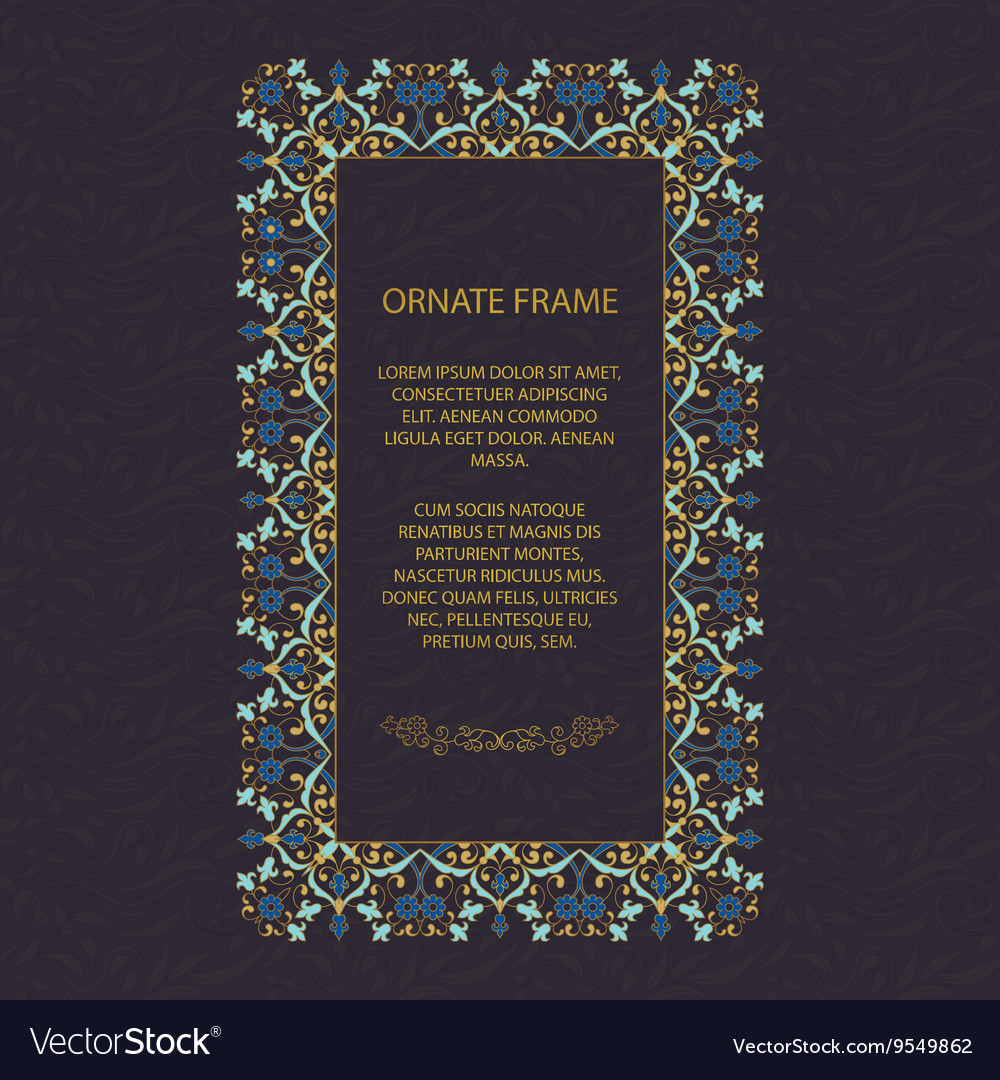 Decorative frame elegant element
