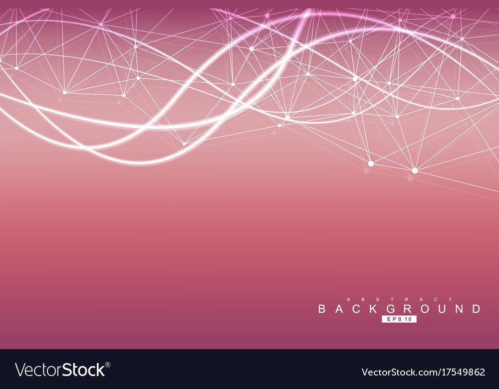 Geometric abstract background with connected line