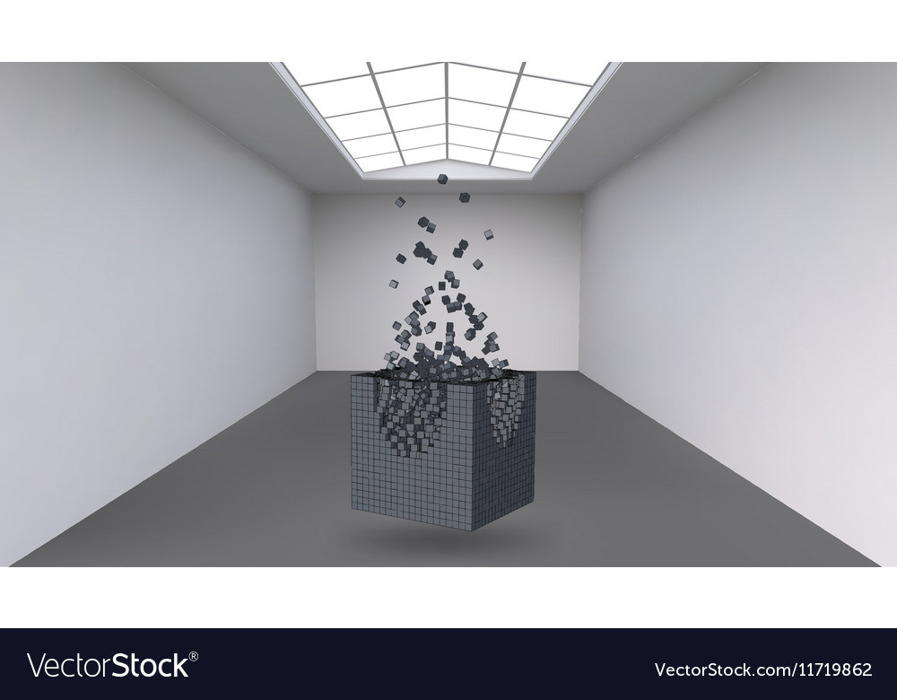 Hanging the cube from a multitude of small