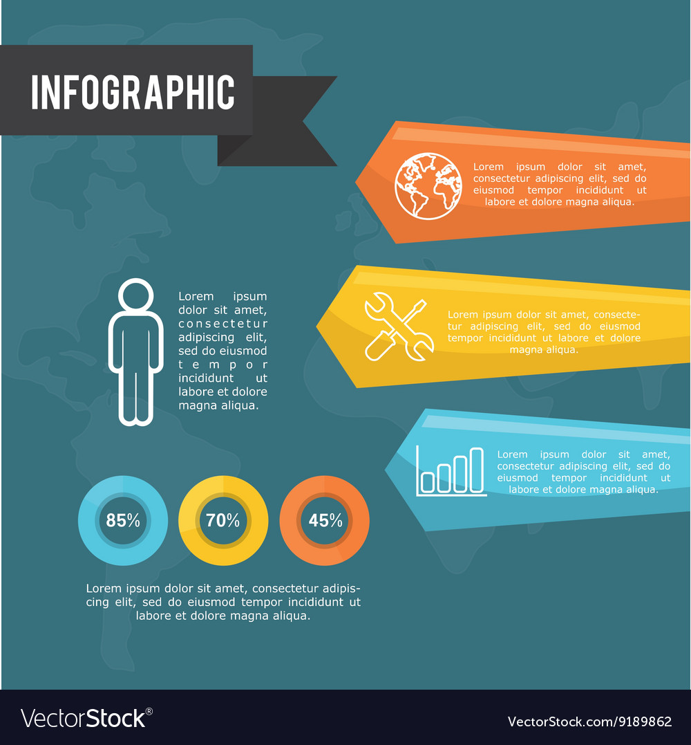 Infograhic design data icon colorful