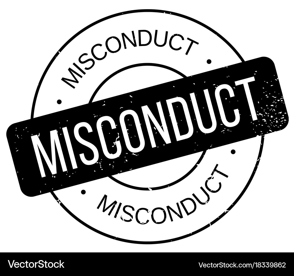Misconduct rubber stamp Royalty Free Vector Image