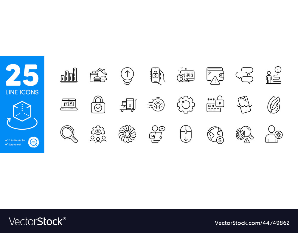 Outline-Symbole setzen Diagramm-Diagramm Bitcoin-System