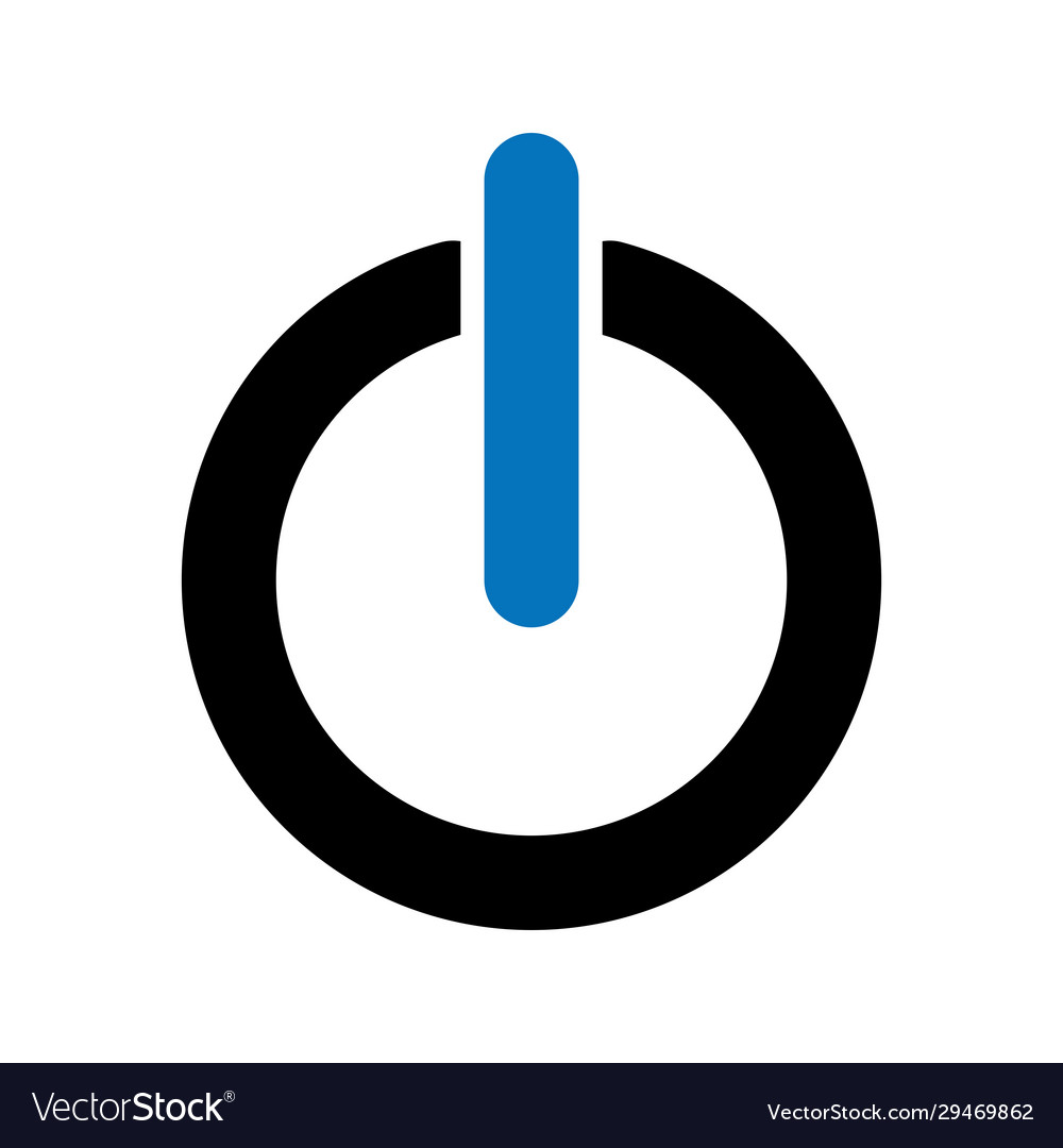 Power off button icon isolated on background