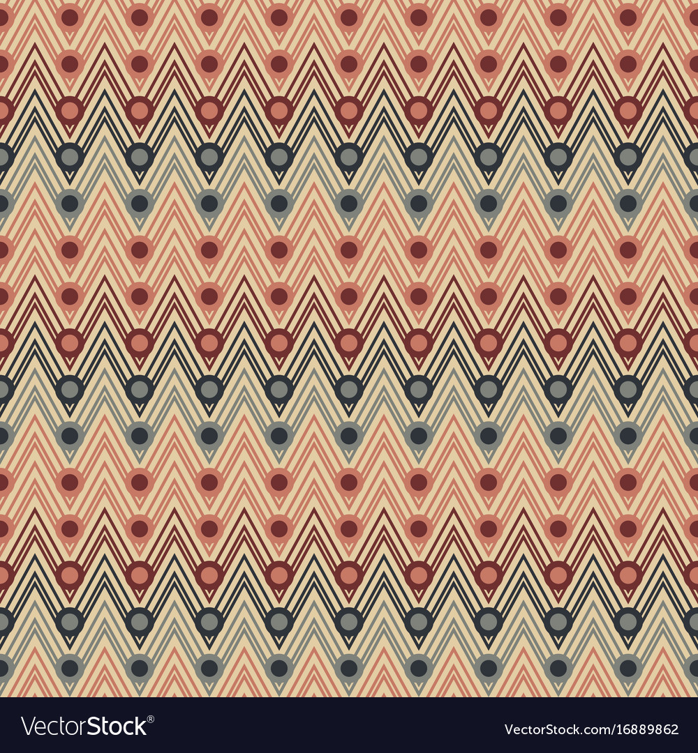 Seamless zigzag pattern with circles