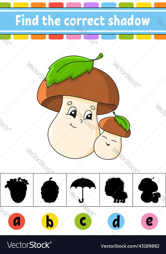 Shadow Matching Game - Boletus Edulis