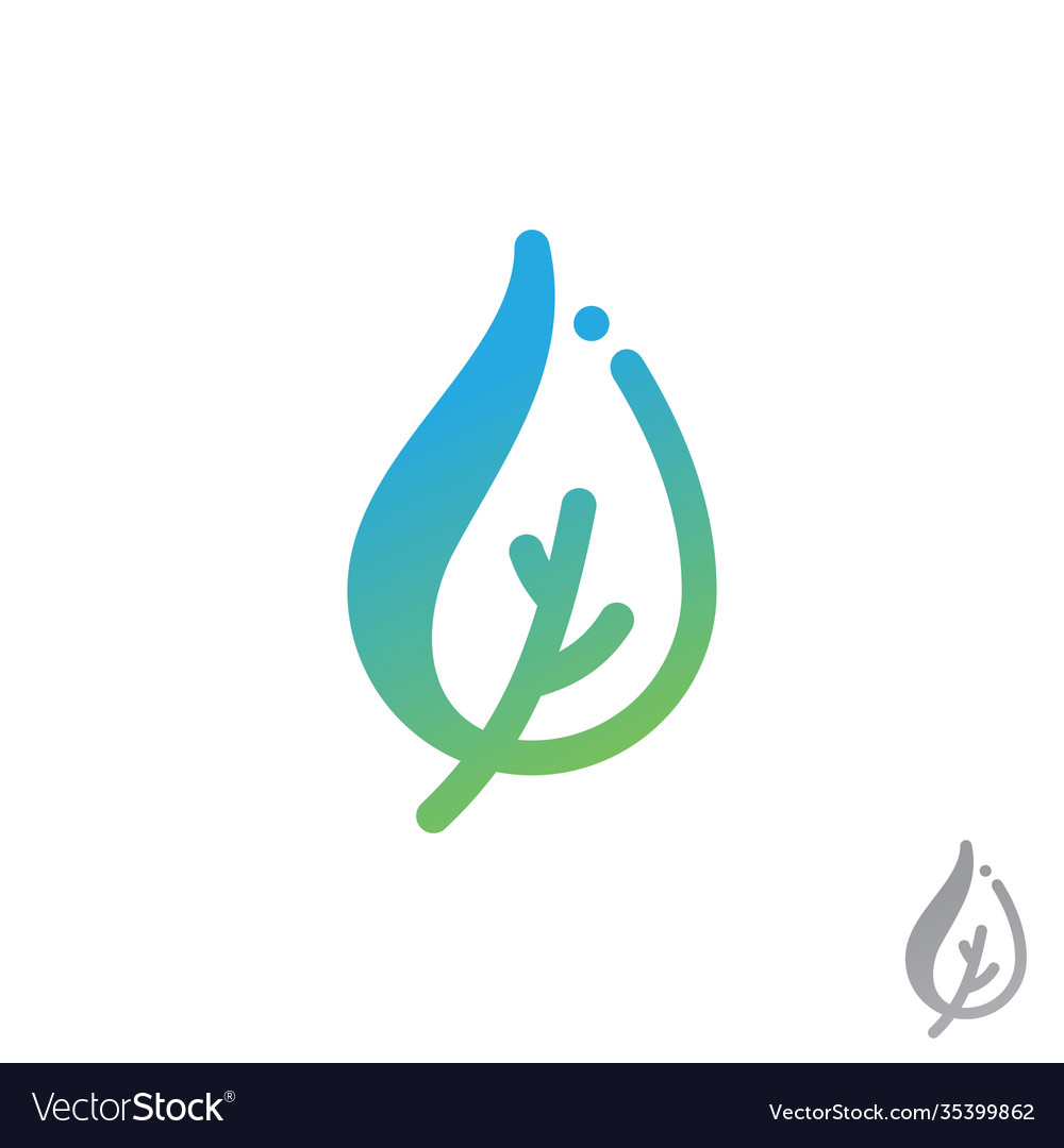 Simple and flat style leaf for element design
