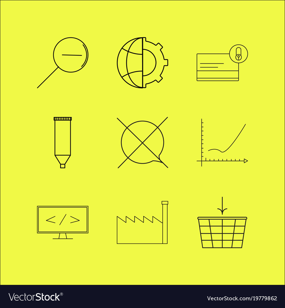 Web linear icon set simple outline icons