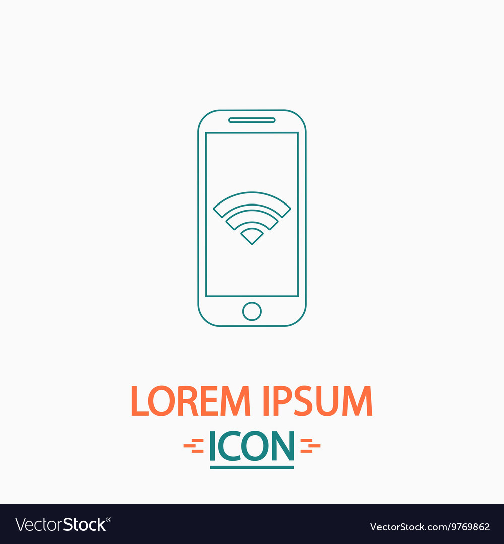 Wifi smartphone computer symbol