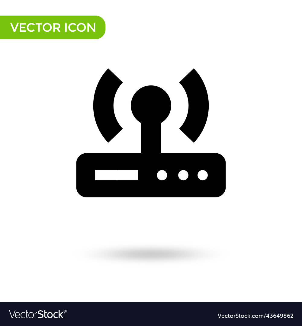 Wireless router icon minimal and creative Vector Image Wireless router icon minimal and creative