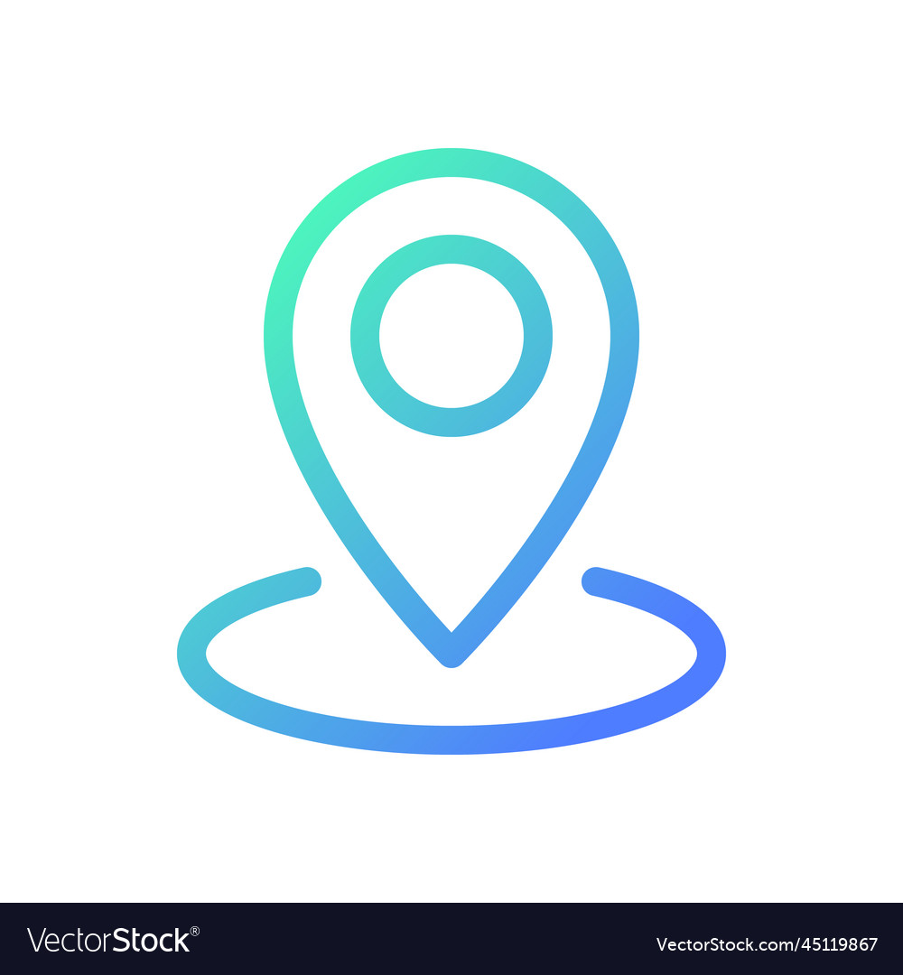 Dropping pin point pixel perfect gradient linear vector image Dropping pin point pixel perfect gradient linear
