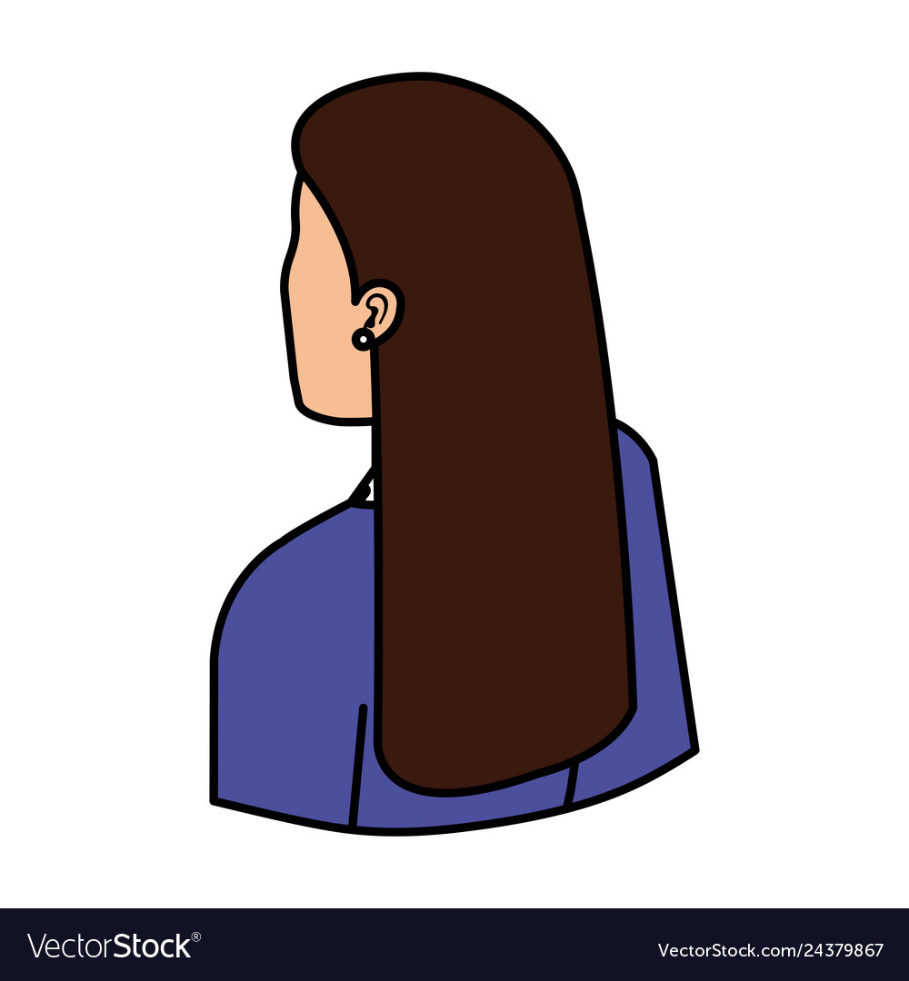 Elegant businesswoman back avatar character