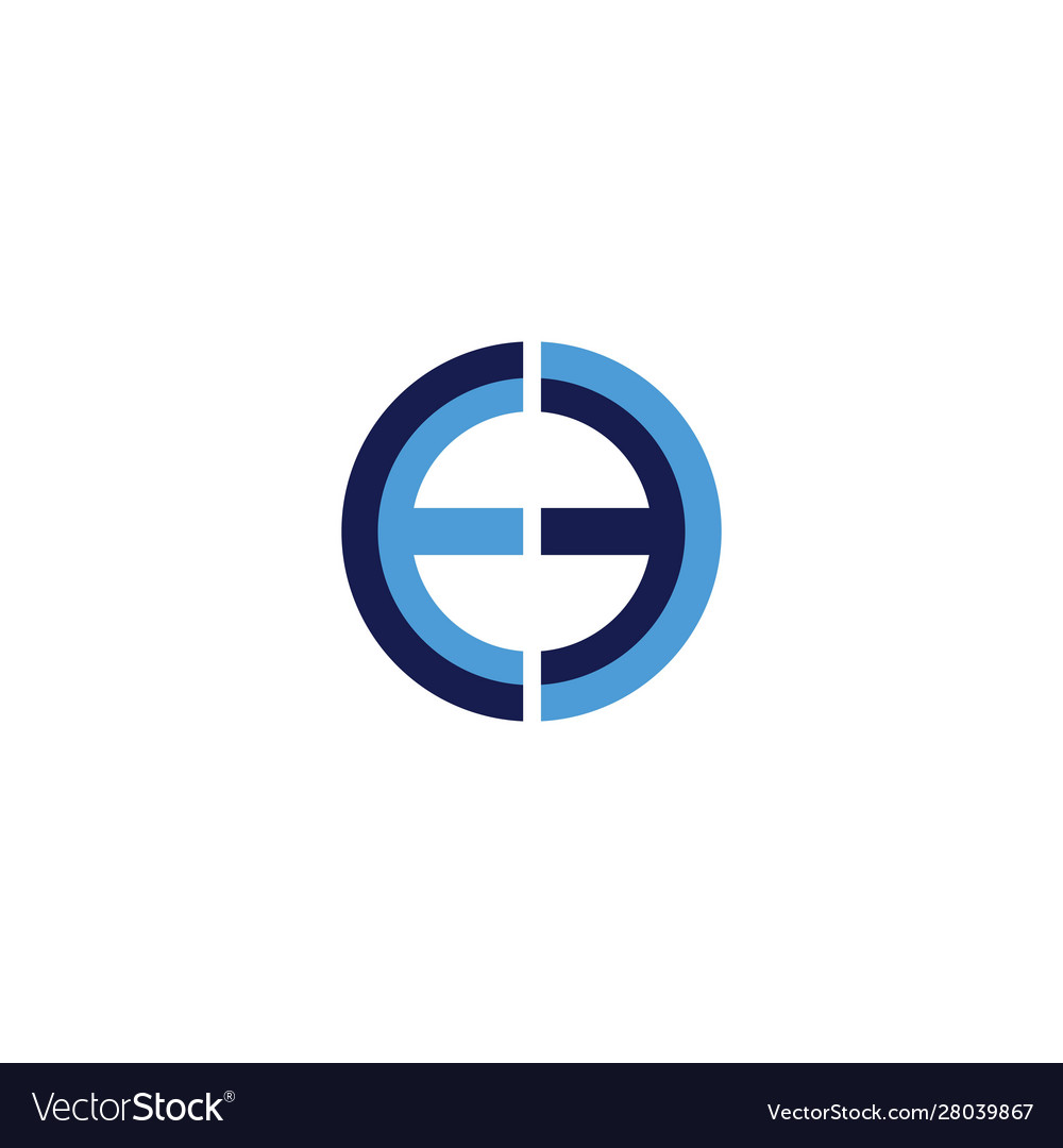 Initial letter e logo concept design Royalty Free Vector