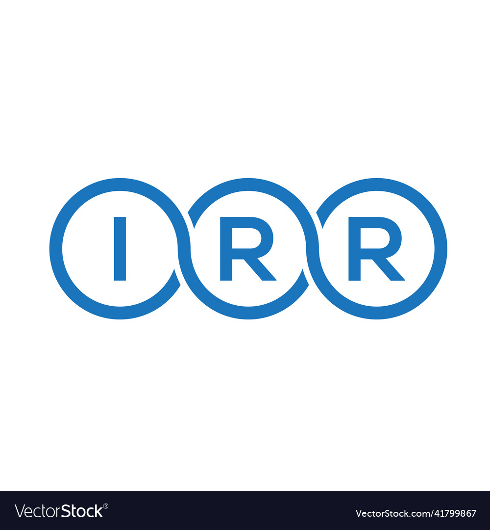 Irr letter logo design on white background Vector Image