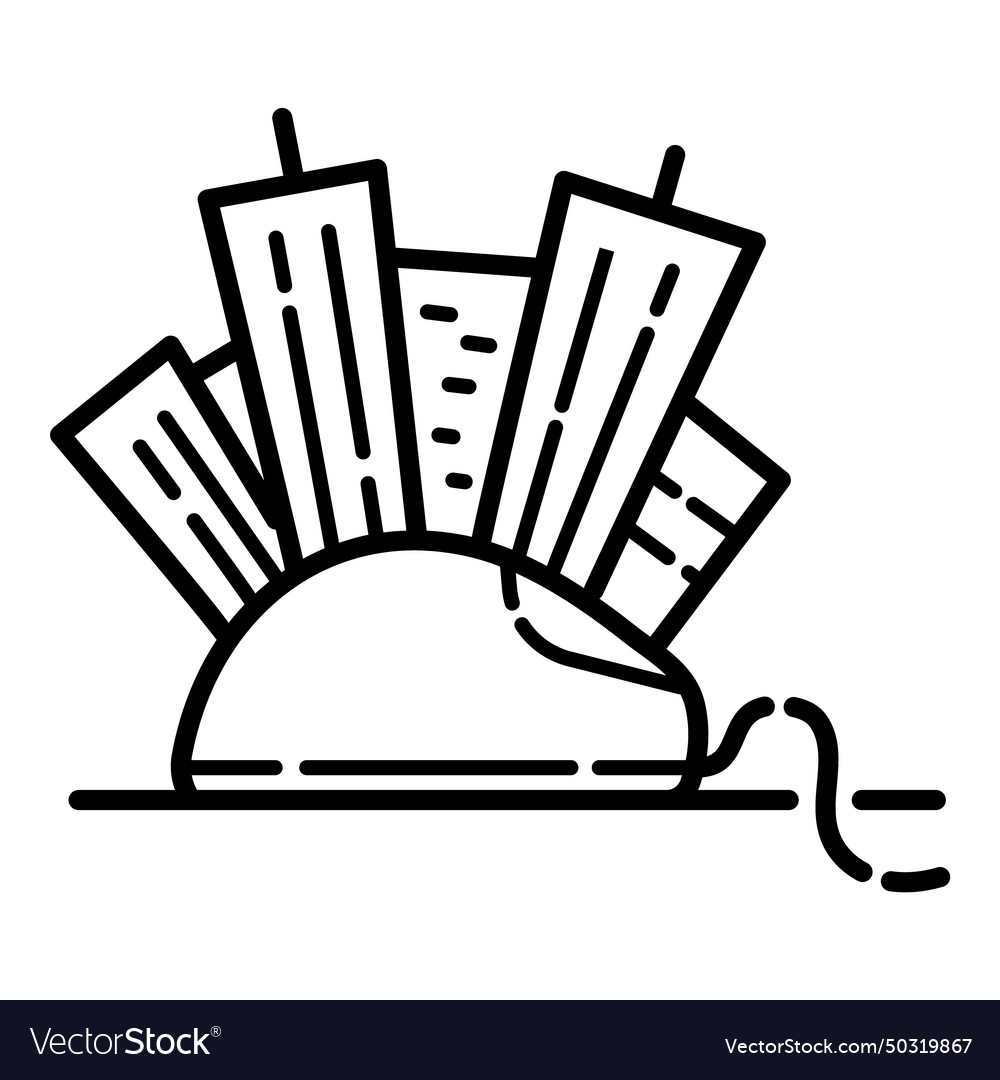 Mouse modeling architecture flat icon isolated