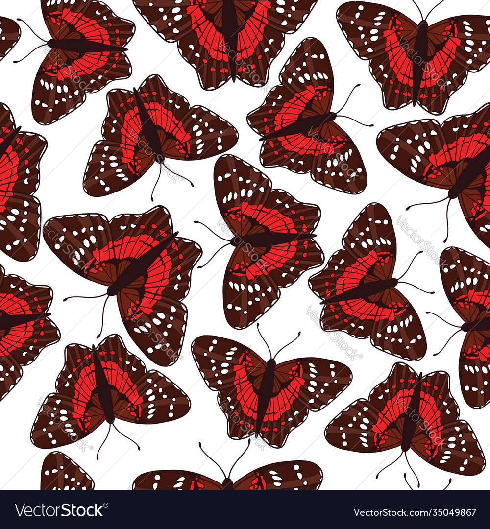 Seamless pattern with butterflies