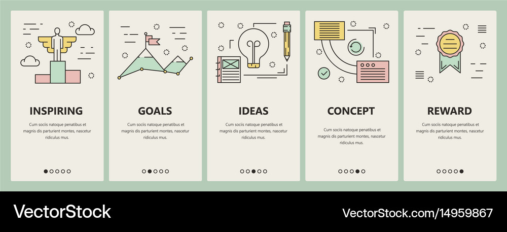 Thin line flat design strategy concept Royalty Free Vector