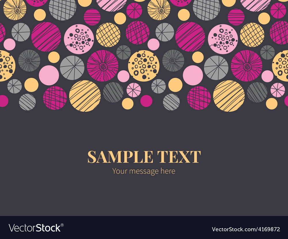 Abstract textured bubbles horizontal border