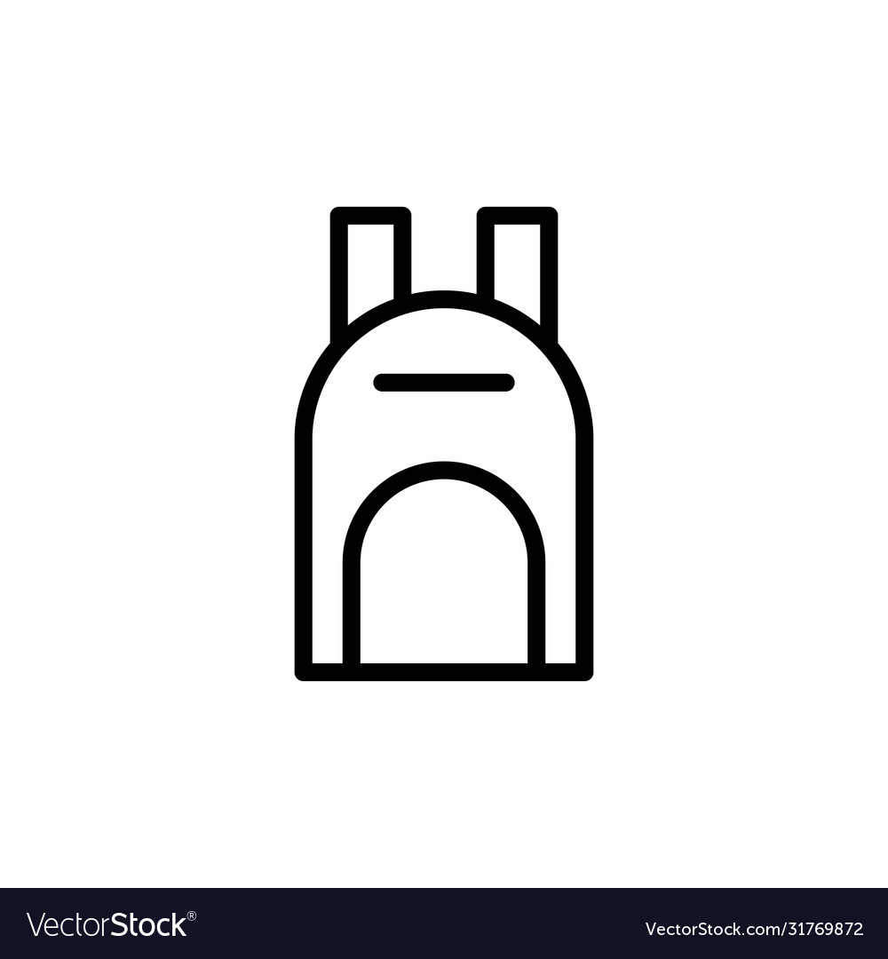 Backpack concept line icon simple element