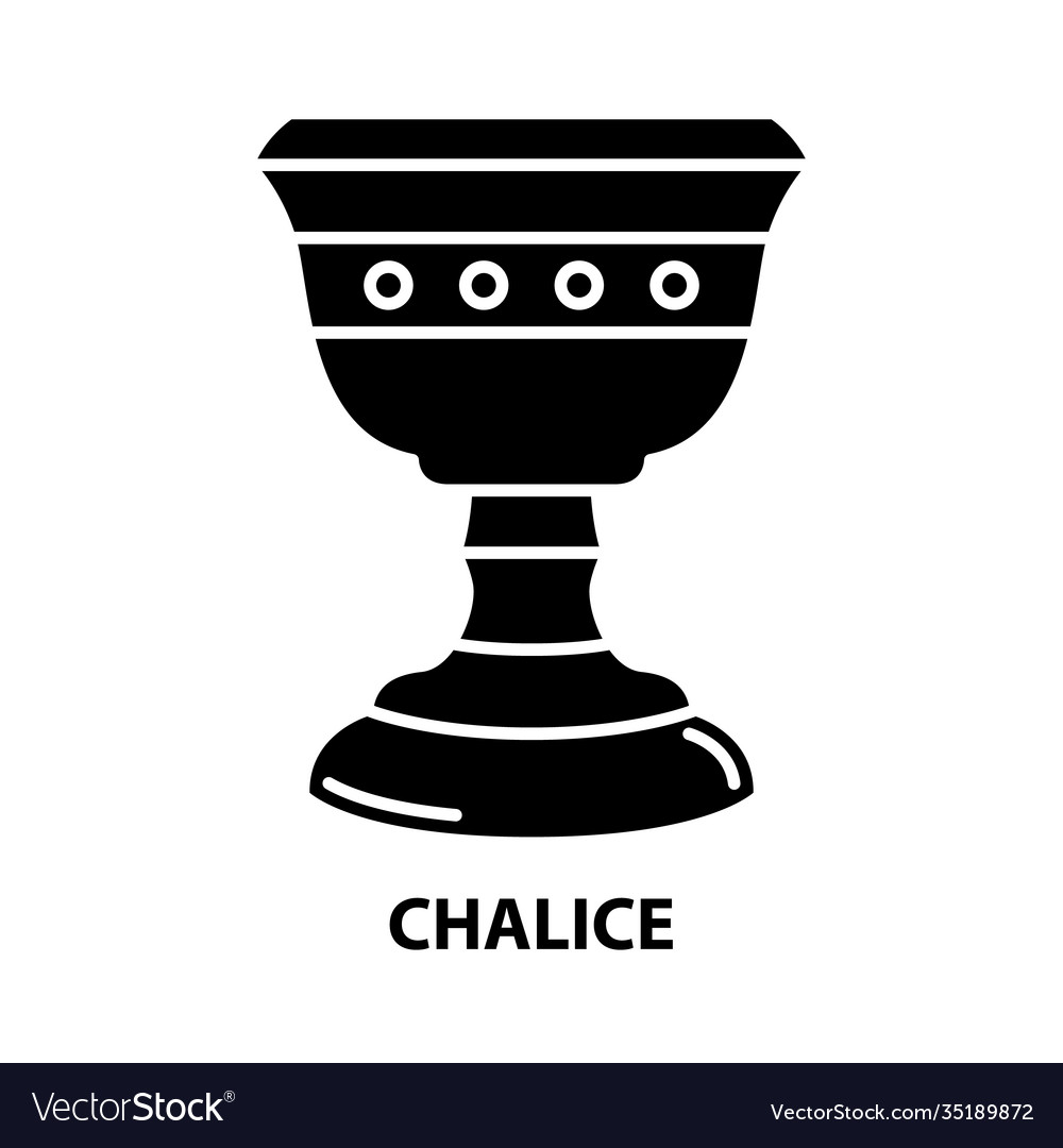 Chalice icon black sign with editable vector image Chalice icon black sign with editable