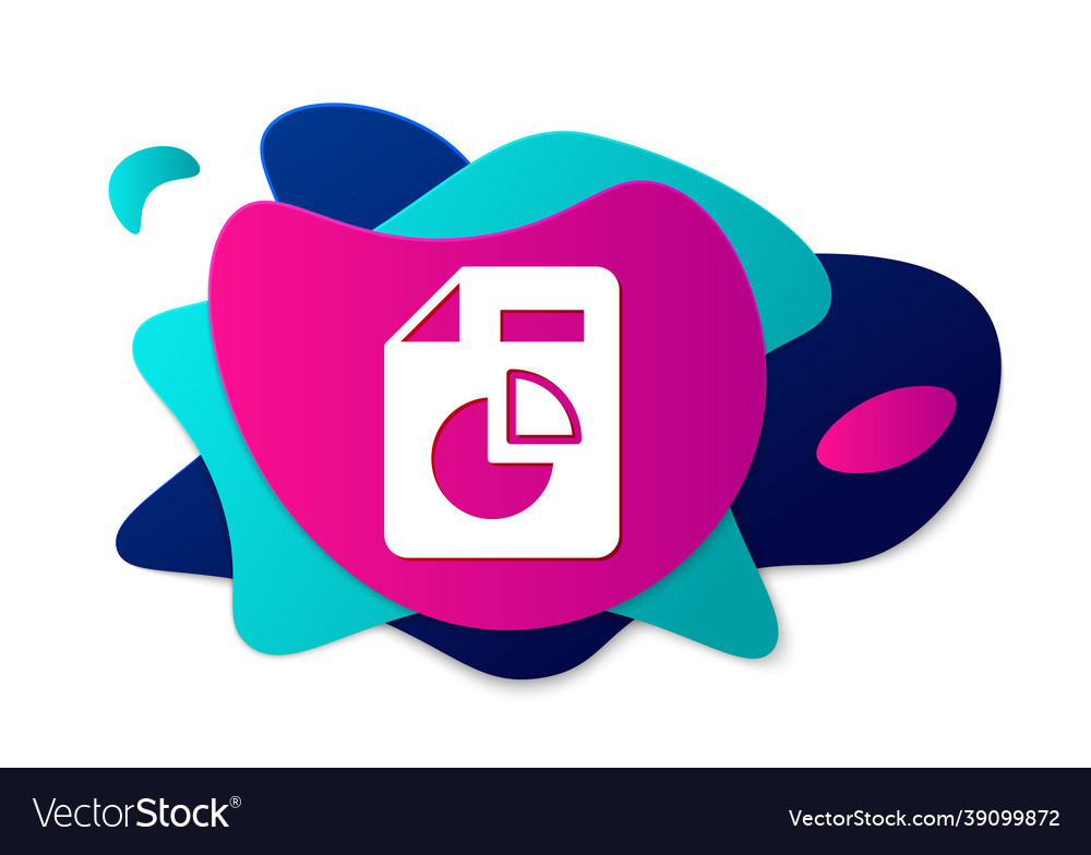 Color document with graph chart icon isolated vector image Color document with graph chart icon isolated