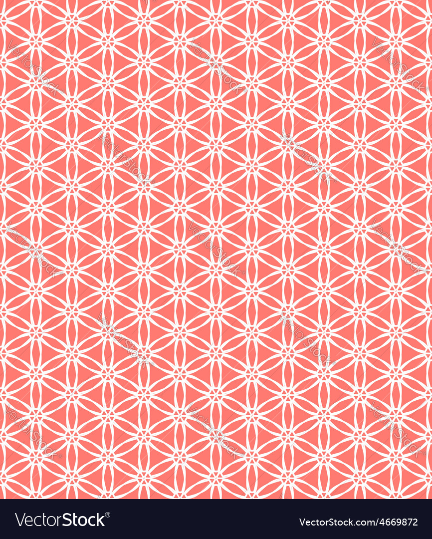 Coral Geometric Pattern