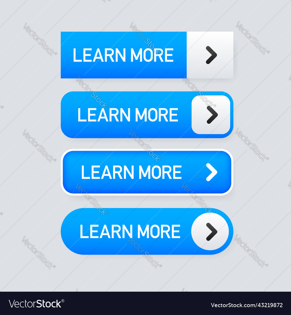 Flat read learn more for web page design hand vector image Flat read learn more for web page design hand