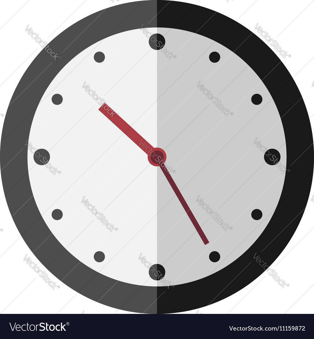 Flat style clock isolated