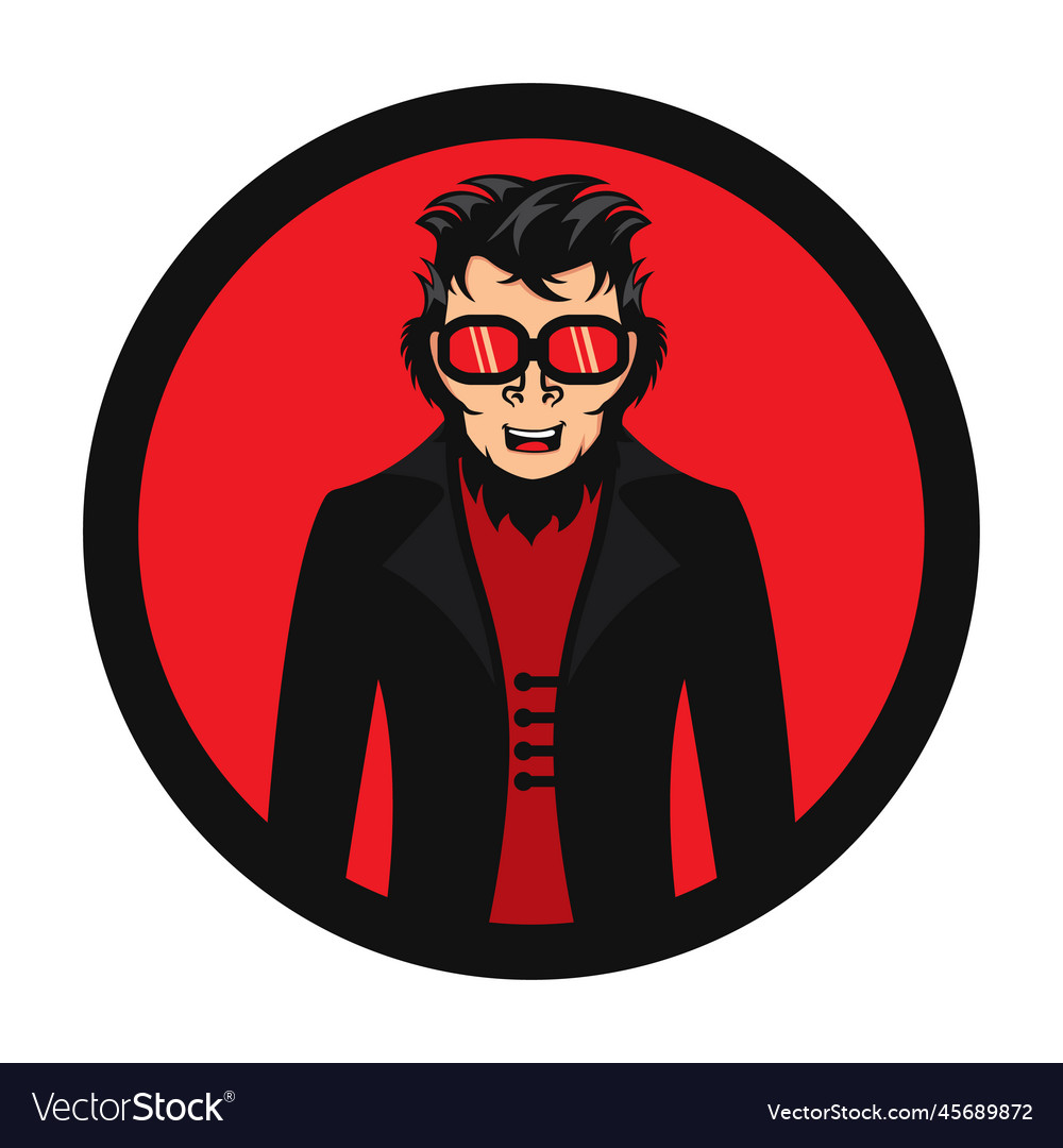 Geek monkey mascot logo design