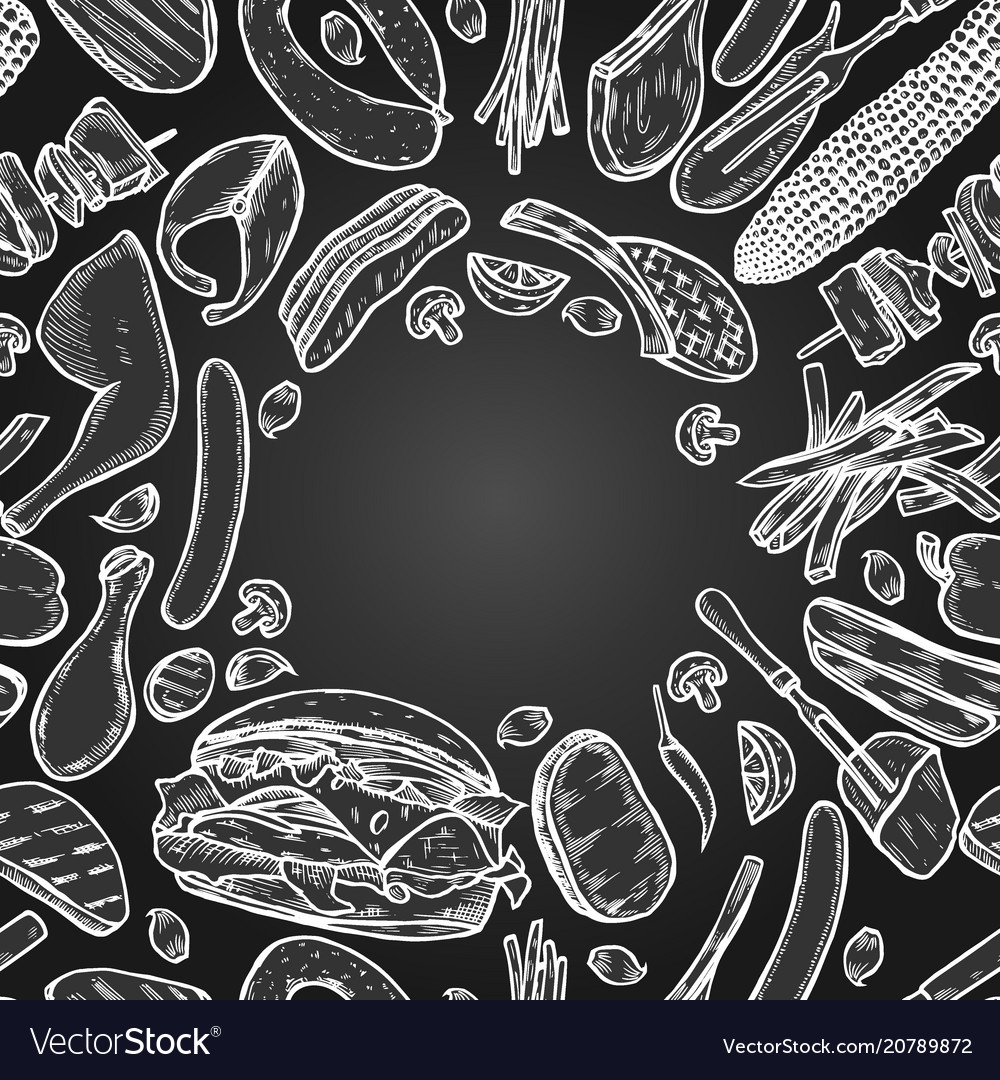 Grill menu design template
