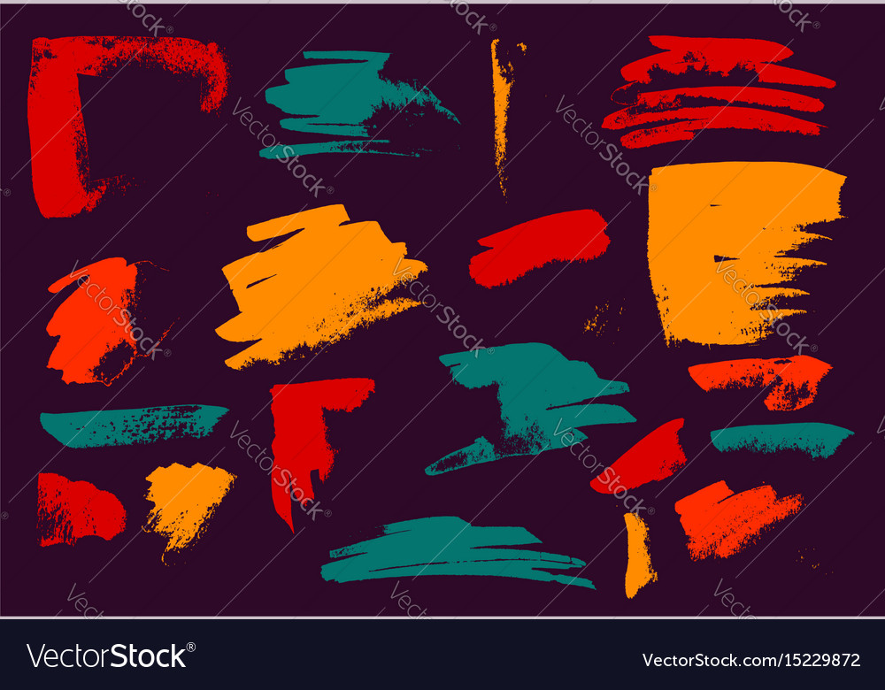 Grunge Brush Stroke Set Royalty Free Vector Image 4310