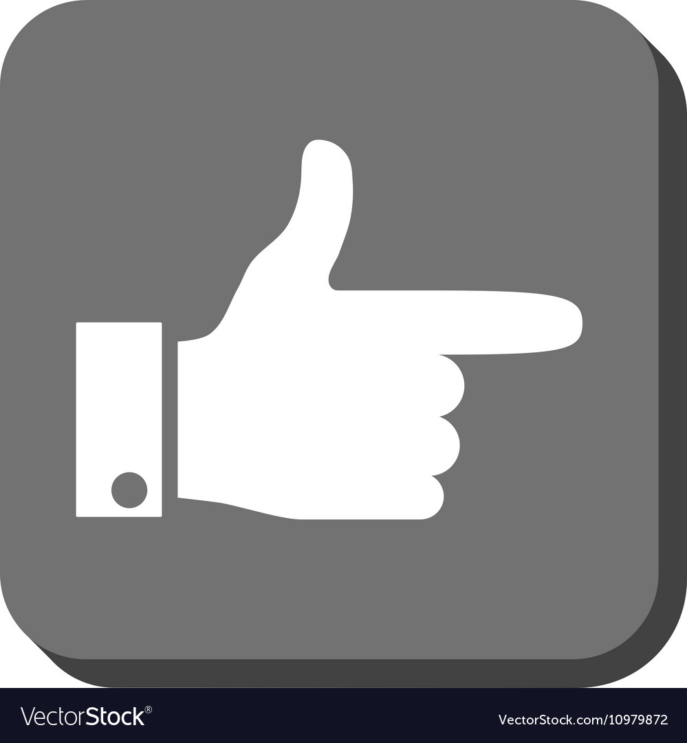 Hand pointer right rounded square icon