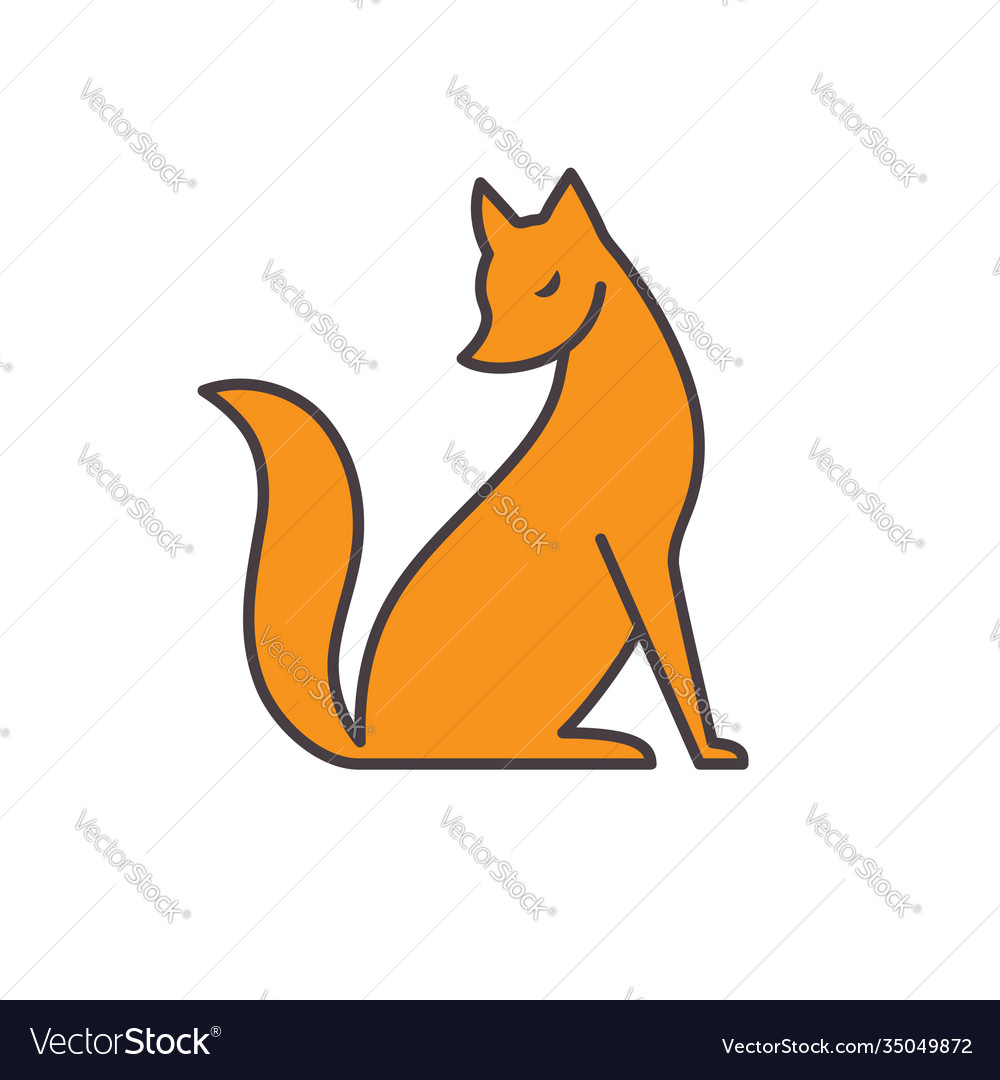 Isolierte orange Fuchs Symbol kreatives Logo Konzept