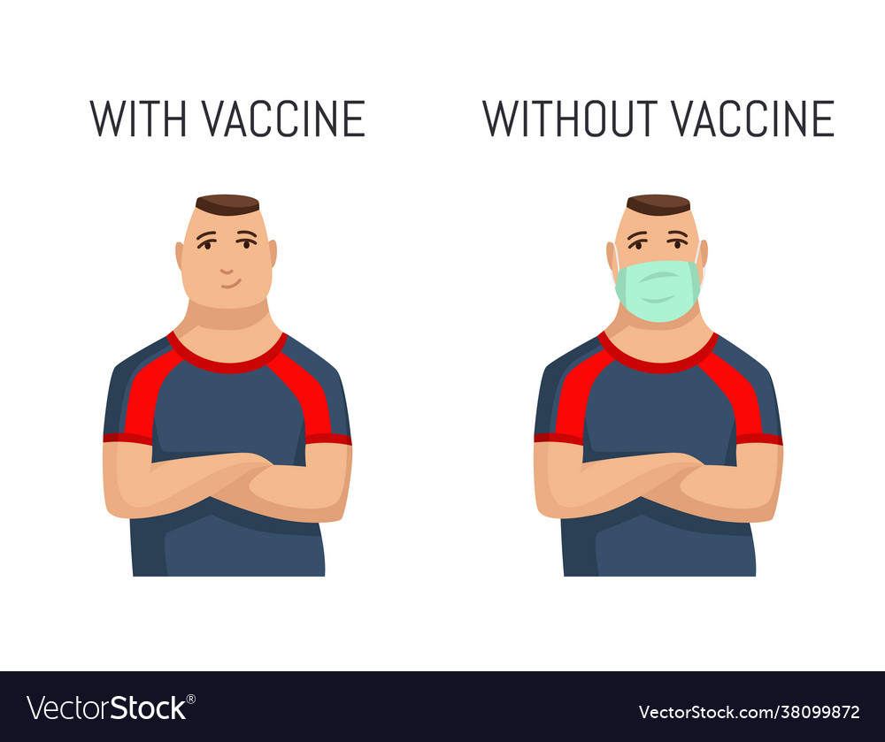 Man with vaccine and wthout two method how