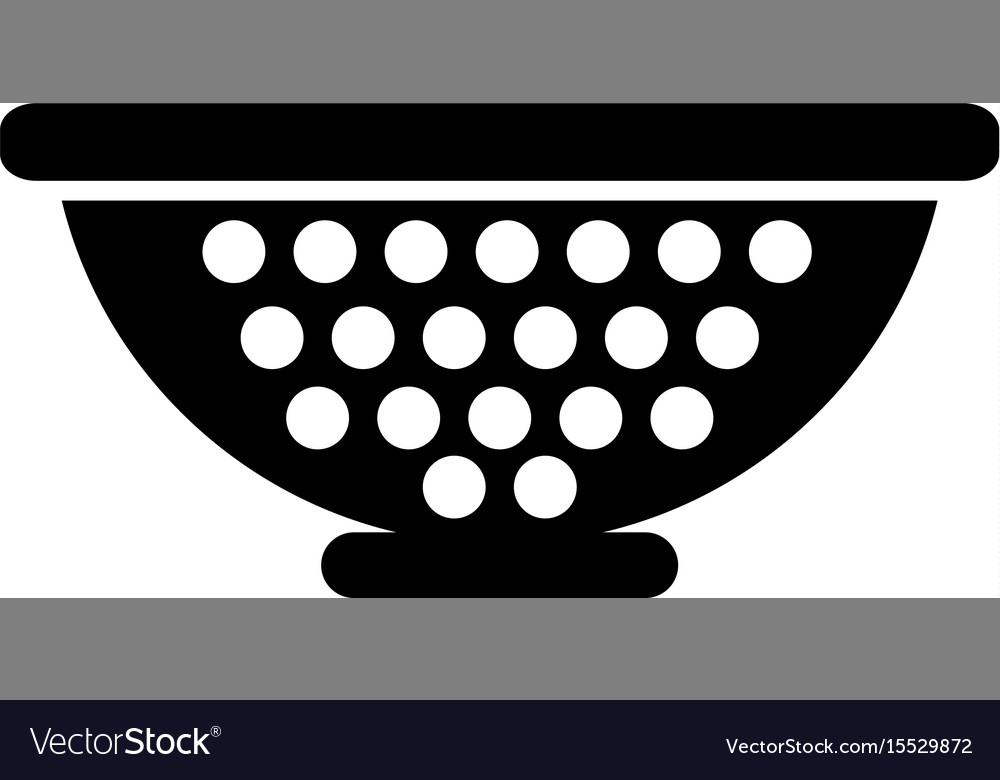 Metal Kitchen Strainer Icon Royalty Free Vector Image 4538