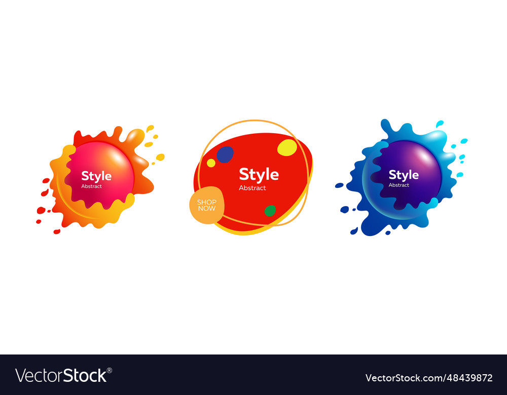 Modern composition of abstract blobs for card vector image Modern composition of abstract blobs for card