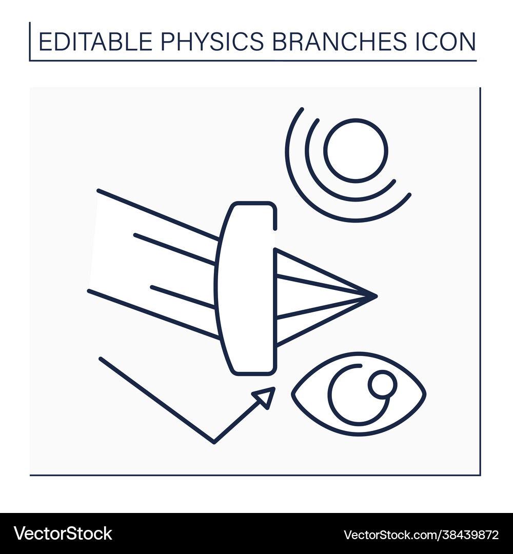 Optics line icon Royalty Free Vector Image - VectorStock