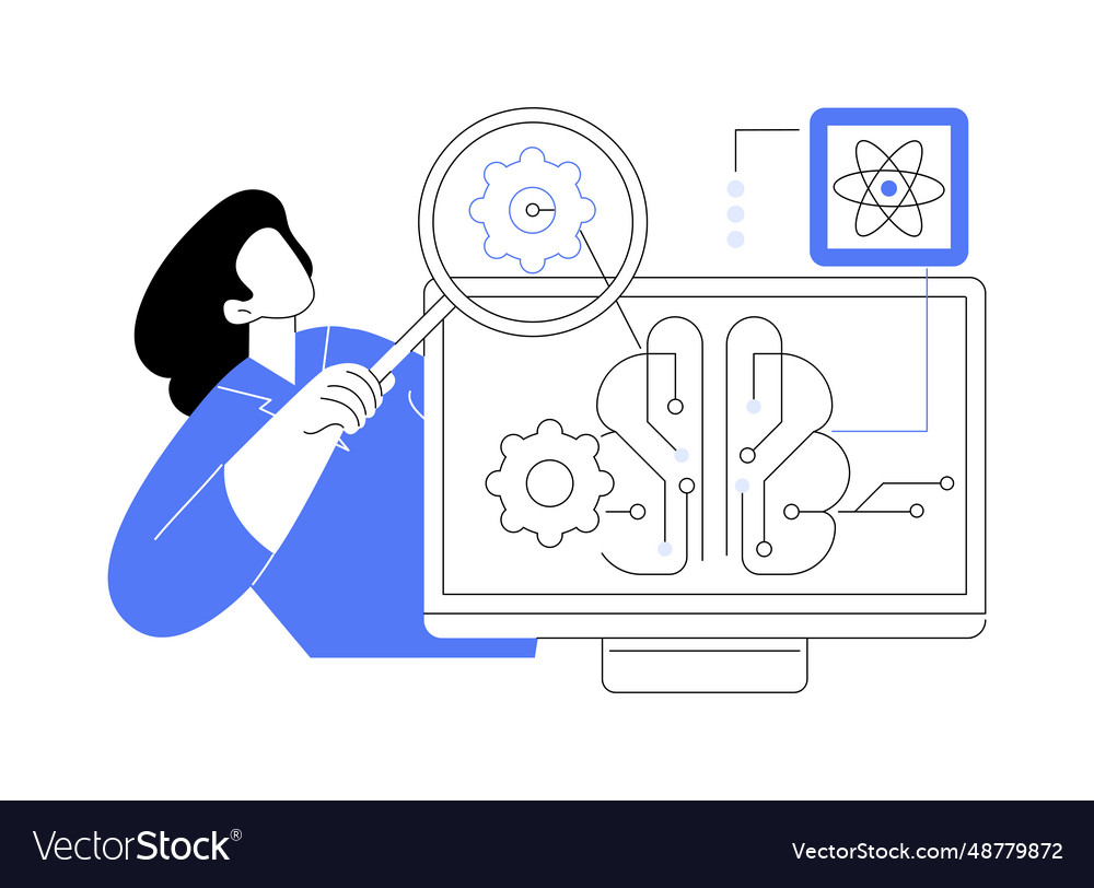 Quantum computer lab abstract concept vector image Quantum computer lab abstract concept
