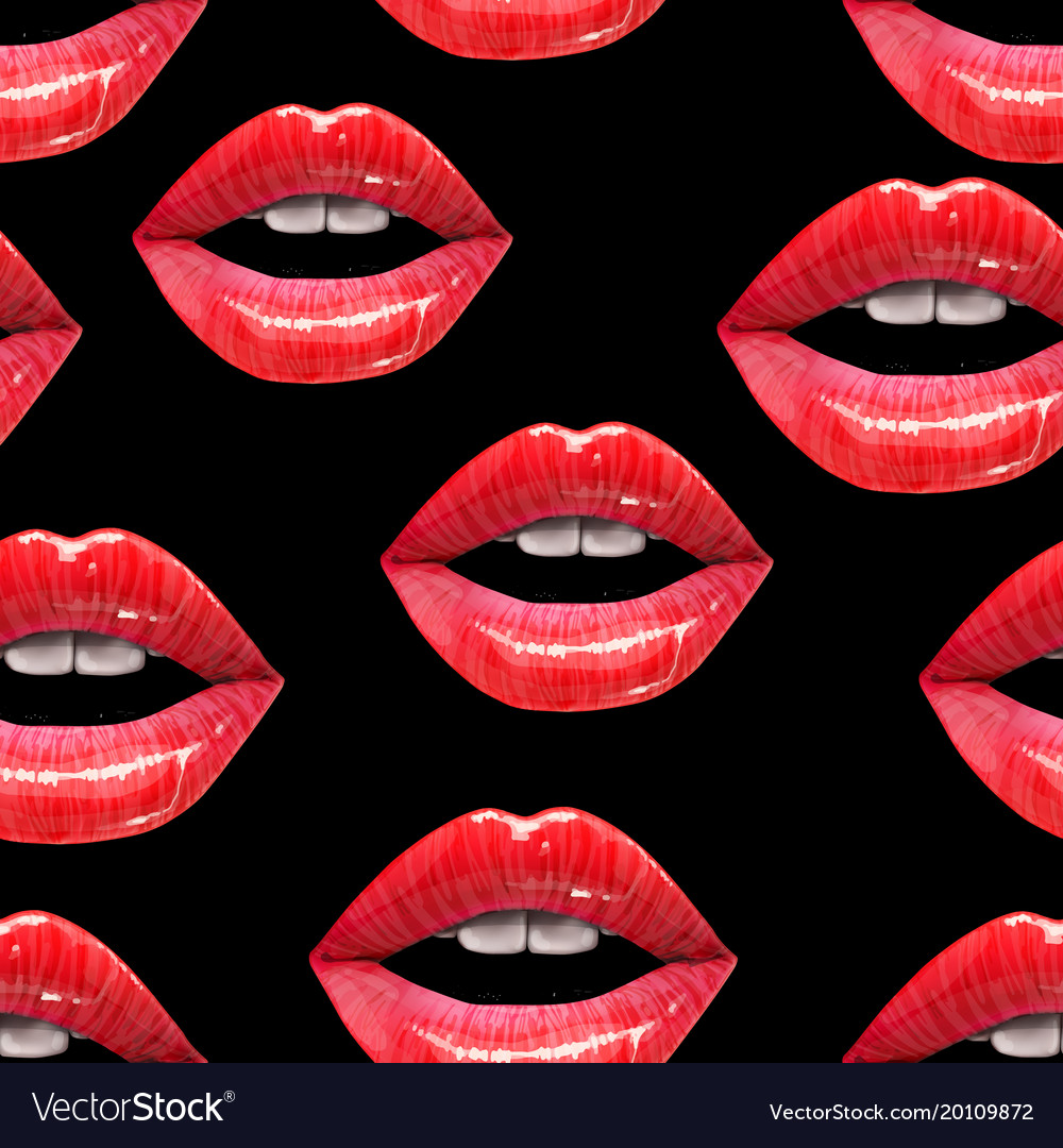 Seamless Pattern Made Of Sexy Lips Royalty Free Vector Image