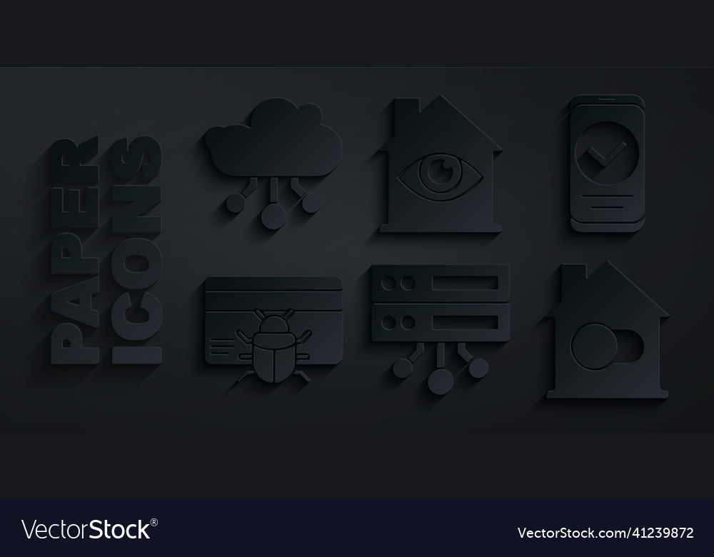 Set server data web hosting smartphone system vector image Set server data web hosting smartphone system